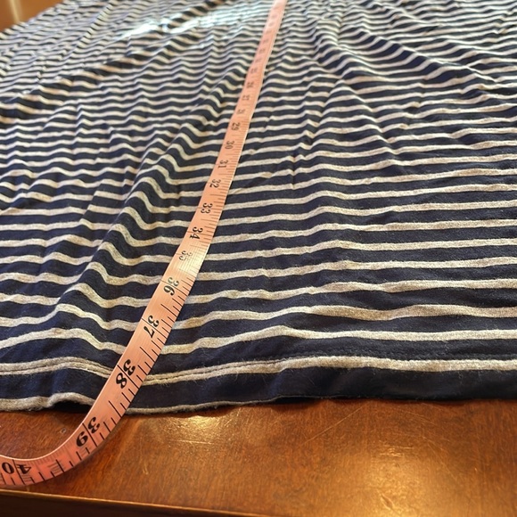 J crew small maxi skirt. Navy with heather gray stripes - Picture 2 of 6